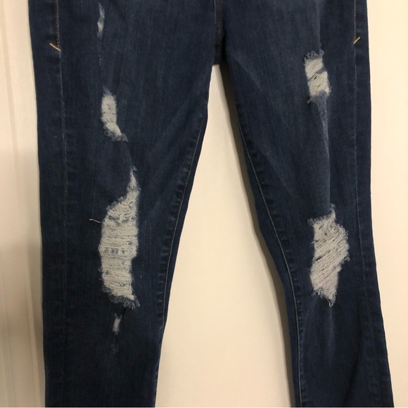 Good American Good Legs High Waist Crop Distressed Skinny Jeans 2/26 Médium wash - Picture 5 of 15